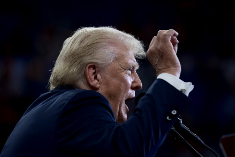 Donald Trump, le 3 août 2024, à Atlanta ( GETTY IMAGES NORTH AMERICA / JOE RAEDLE )