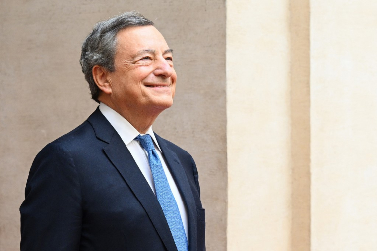 Mario Draghi à Rome, en Italie, le 21 octobre 2022. ( AFP / VINCENZO PINTO )